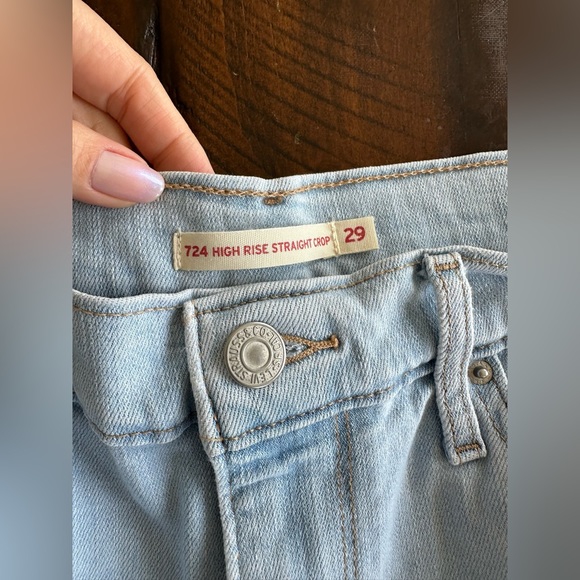 Levi’s Light Blue Jeans - 724 High Rise Straight Crop Size 29 - Picture 4 of 12